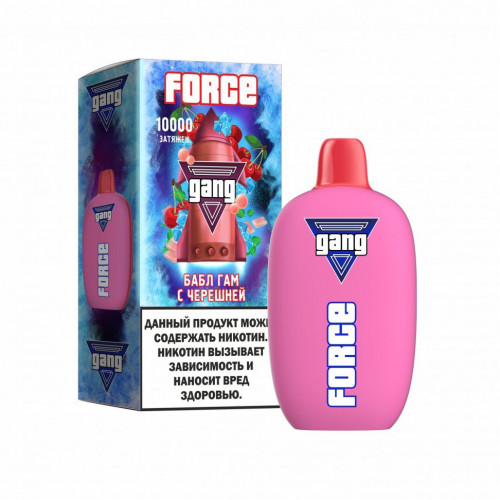 Электронная сигарета GANG Force 10 000 Бабл гам с черешней