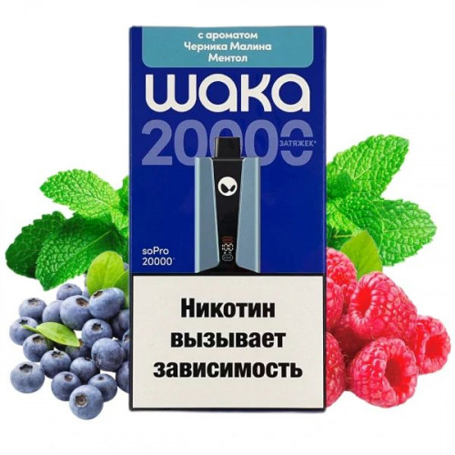 WAKA soPro 20000 - Черника Малина Ментол